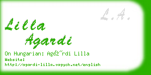 lilla agardi business card